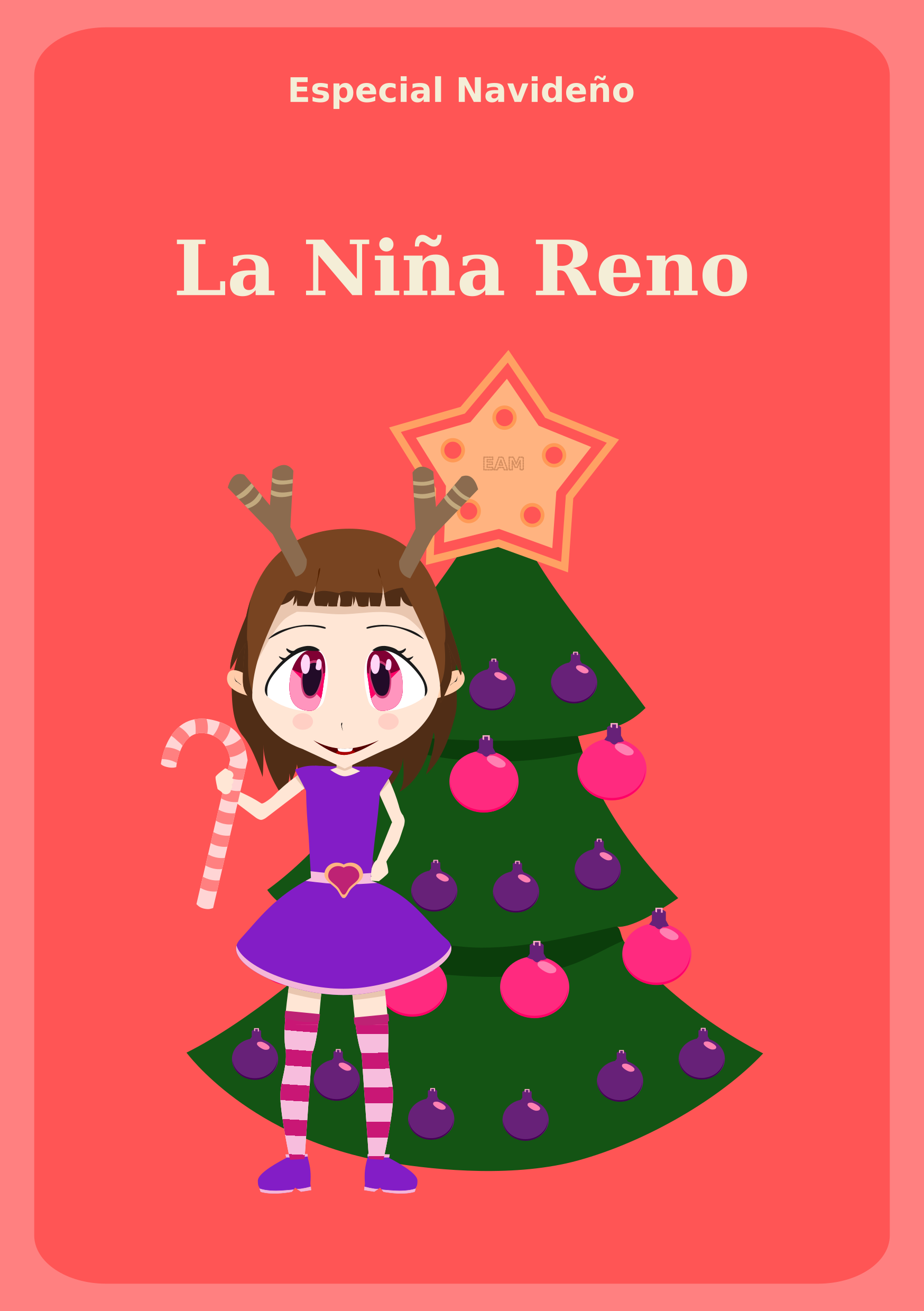 Portada de La Niña Reno, una historia navideña.